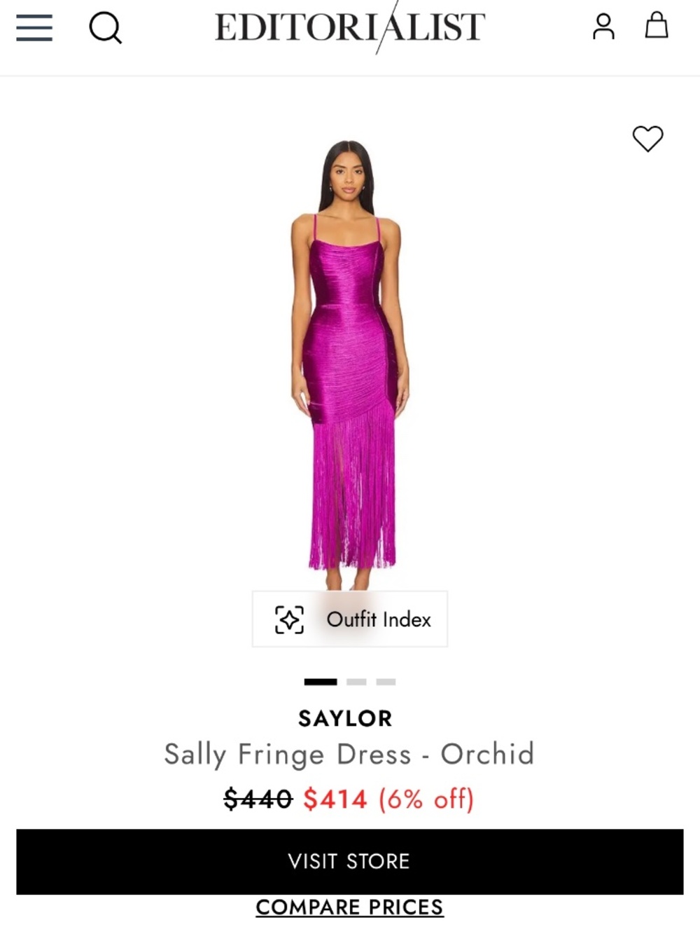 Saylor Sally Fringe Dress Orchid Size Small S Prom Formal